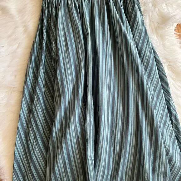 Women’s Banana Republic Green Striped Sundress Sz 0 - Picture 4 of 7